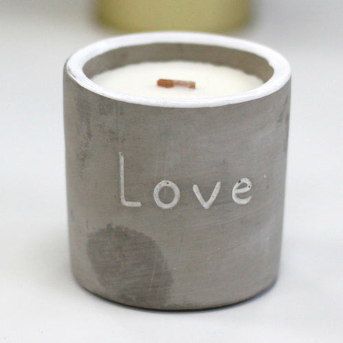 Med Concrete Soy Candle - Love - Purple Fig & Casis