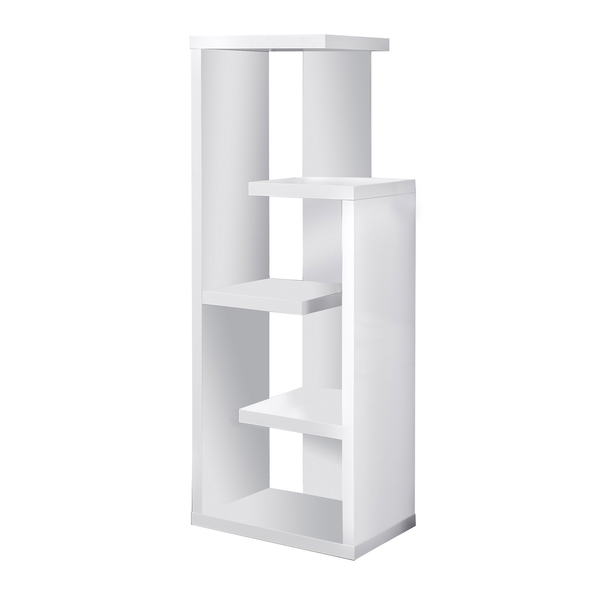 12" x 18.5" x 47.25" Modern Tiered Bookcase