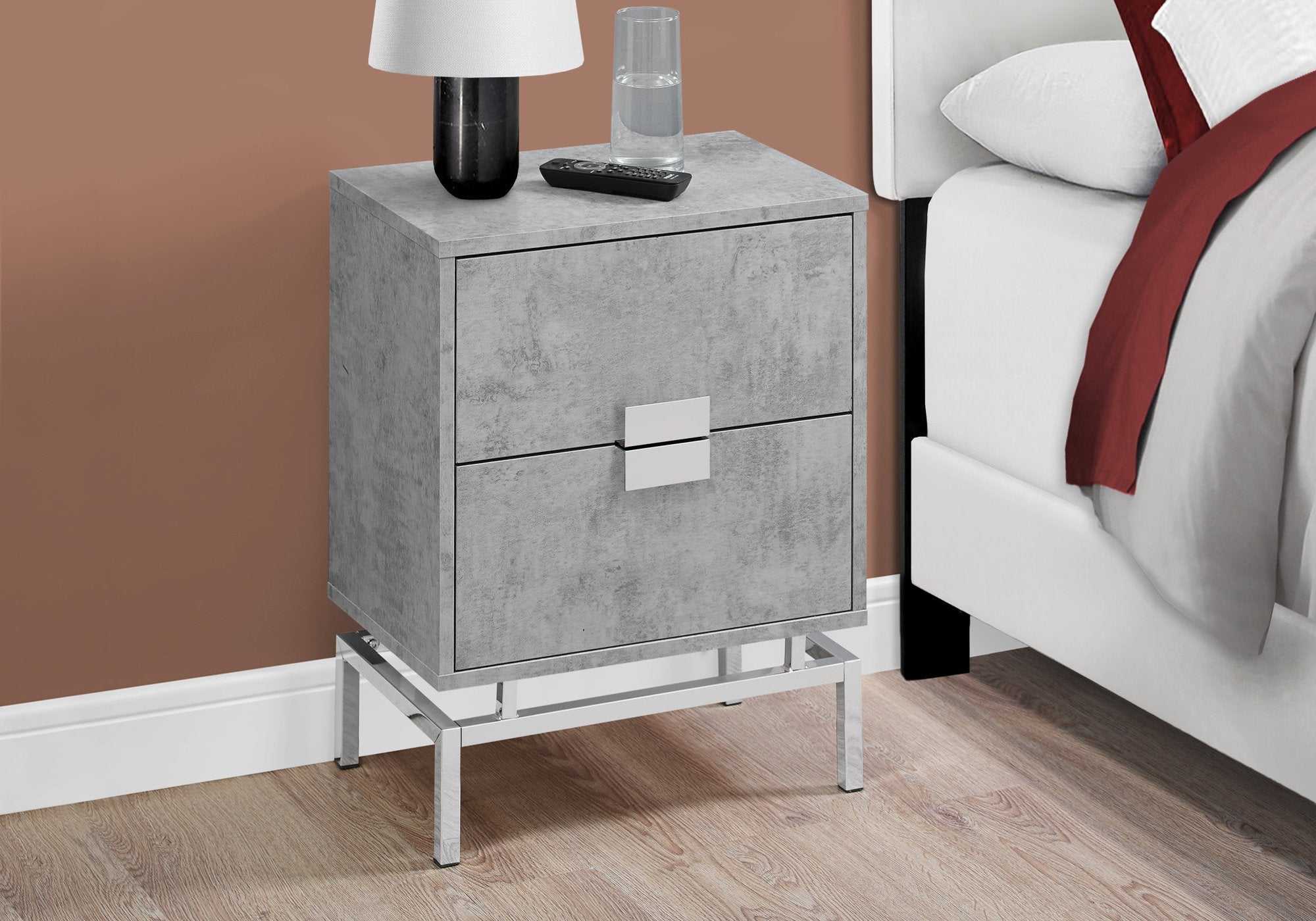 23.5" Chrome Metal Accent Table