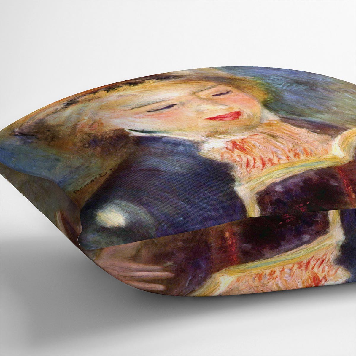 A reading girl1 by Renoir Cushion