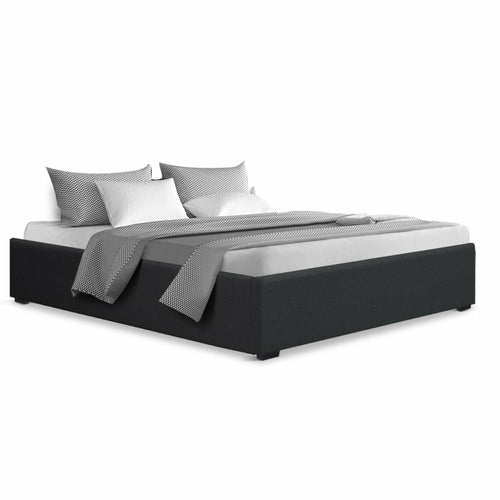 Artiss TOKI Queen Size Storage Gas Lift Bed Frame without Headboard